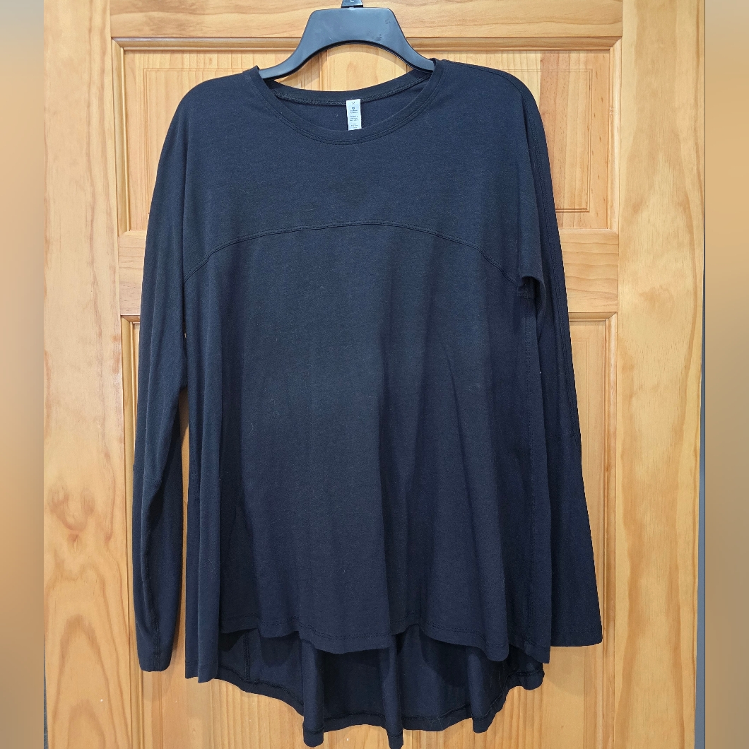 Lululemon Long Sleeve Pima Cotton Hi-Low Tee Shirt, Size 12
